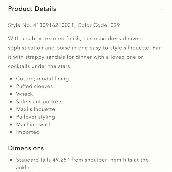 Anthropologie Blossom Maxi Dress NWT Size Medium - RARE Dress - Picture 14 of 14